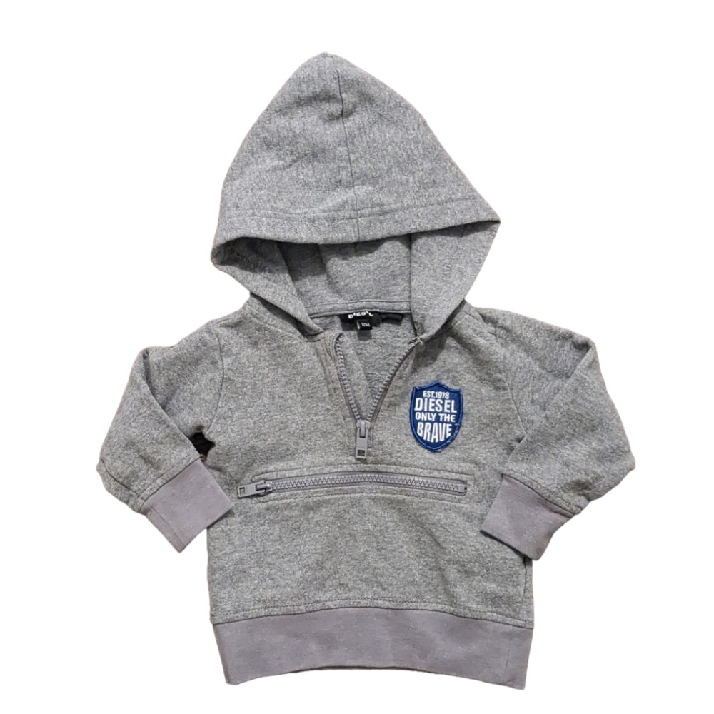 💥☎️ LAST CALL Diesel Gray Only the Brave Est. 1978 Hoodie 12M